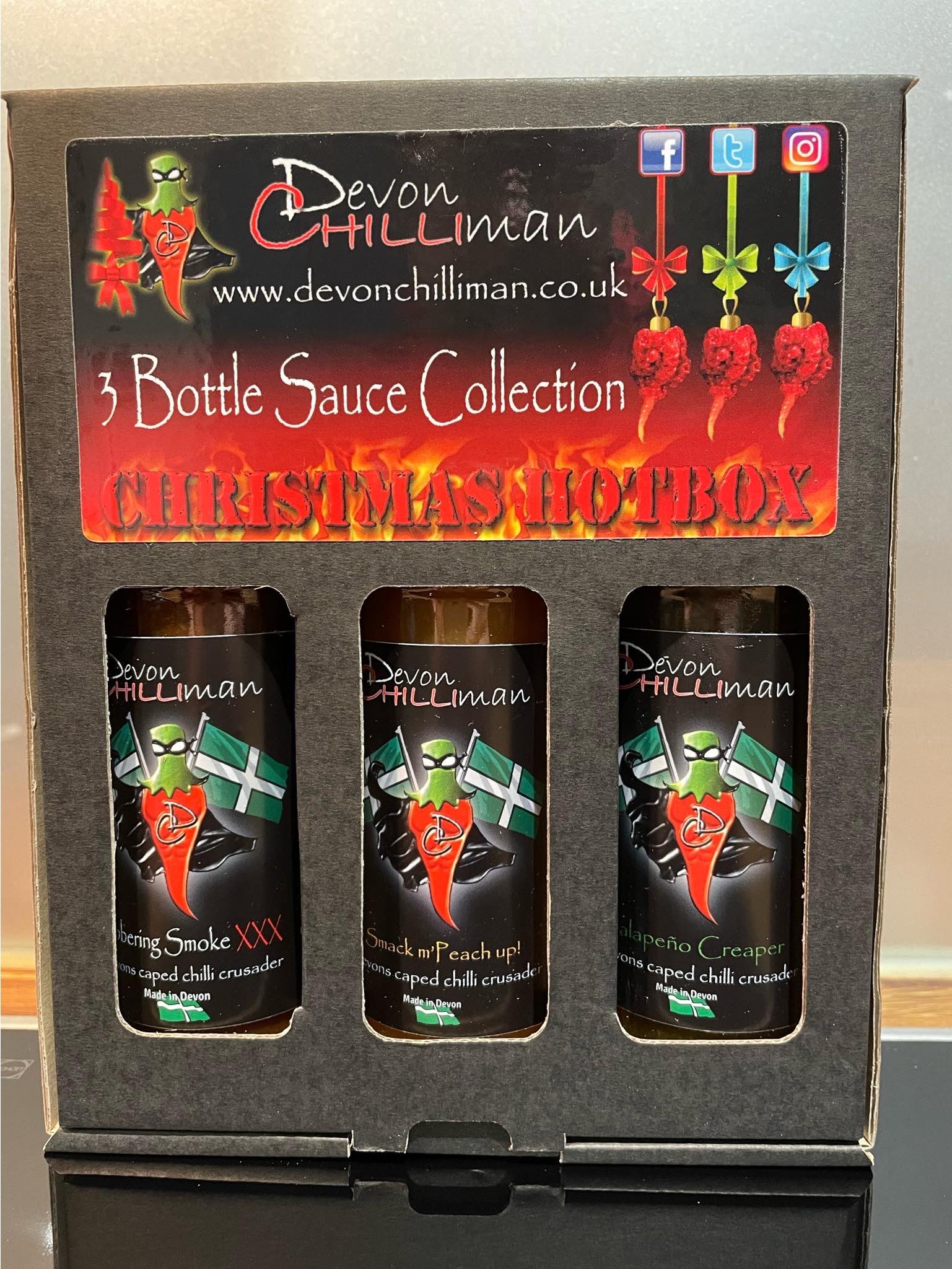 3 Bottle Devon Chilli Man Sauce Collection Devon Chilli Man 